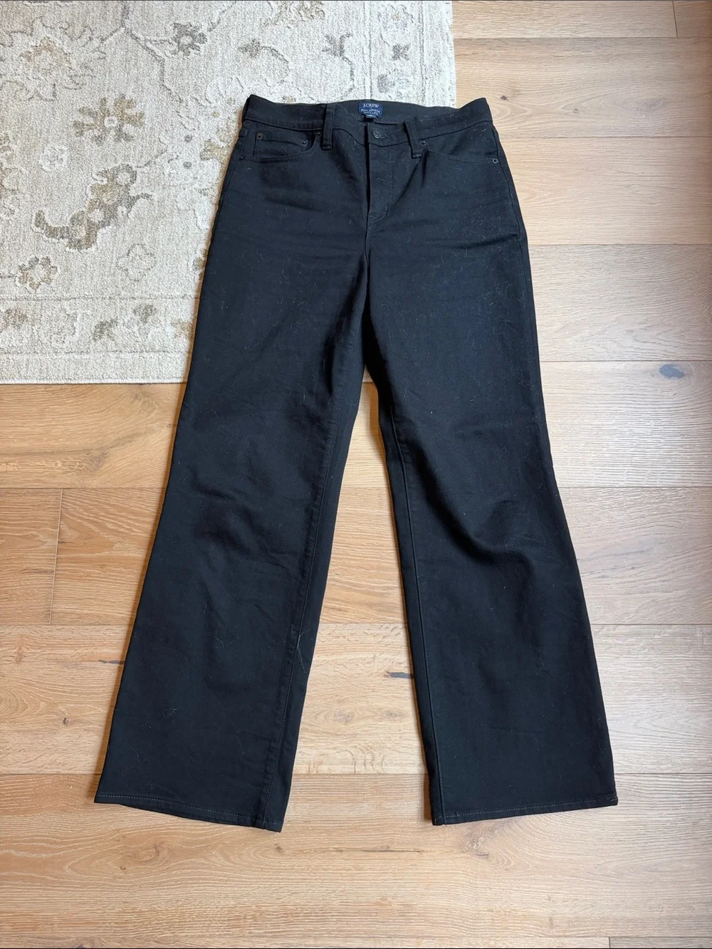 J. Crew Black Wide-Leg Jeans